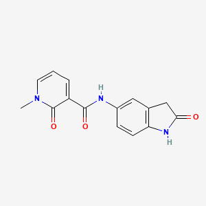 1-methyl-2-oxo-N-(2-oxoindolin-5-yl)-1,2-dihydropyridine-3-carboxamide - 1324676-46-1