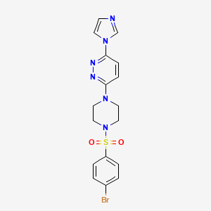 3-(4-((4-bromophenyl)sulfonyl)piperazin-1-yl)-6-(1H-imidazol-1-yl)pyridazine - 1396849-66-3
