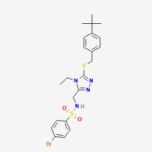 4-bromo-N-[(5-{[4-(tert-butyl)benzyl]sulfanyl}-4-ethyl-4H-1,2,4-triazol-3-yl)methyl]benzenesulfonamide - 338794-55-1