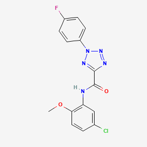 N-(5-chloro-2-methoxyphenyl)-2-(4-fluorophenyl)-2H-tetrazole-5-carboxamide - 1396798-16-5