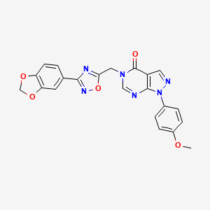 5-{[3-(2H-1,3-benzodioxol-5-yl)-1,2,4-oxadiazol-5-yl]methyl}-1-(4-methoxyphenyl)-1H,4H,5H-pyrazolo[3,4-d]pyrimidin-4-one - 1190016-74-0