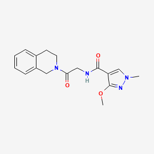 N-(2-(3,4-dihydroisoquinolin-2(1H)-yl)-2-oxoethyl)-3-methoxy-1-methyl-1H-pyrazole-4-carboxamide - 1251657-17-6
