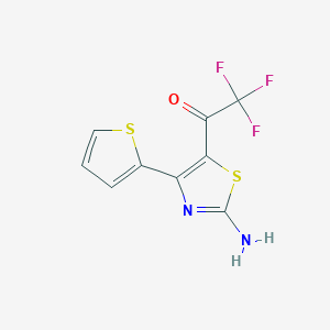 1-[2-Amino-4-(thiophen-2-yl)-1,3-thiazol-5-yl]-2,2,2-trifluoroethan-1-one - 306289-61-2