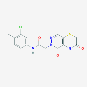 N-(3-chloro-4-methylphenyl)-2-{4-methyl-3,5-dioxo-2H,3H,4H,5H,6H-pyridazino[4,5-b][1,4]thiazin-6-yl}acetamide - 1286720-73-7