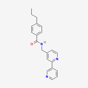 N-([2,3'-bipyridin]-4-ylmethyl)-4-propylbenzamide - 1903547-15-8