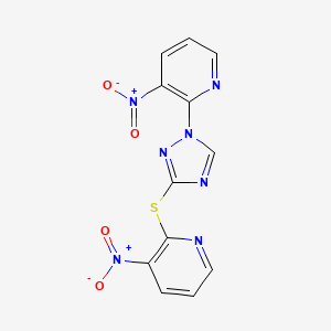 3-nitro-2-{3-[(3-nitro-2-pyridinyl)sulfanyl]-1H-1,2,4-triazol-1-yl}pyridine - 251307-22-9