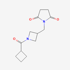1-[(1-Cyclobutanecarbonylazetidin-3-yl)methyl]pyrrolidine-2,5-dione - 2097922-96-6