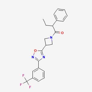 2-Phenyl-1-(3-(3-(3-(trifluoromethyl)phenyl)-1,2,4-oxadiazol-5-yl)azetidin-1-yl)butan-1-one - 1396746-63-6