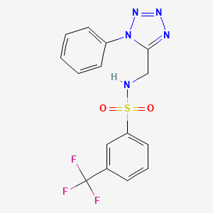 N-((1-phenyl-1H-tetrazol-5-yl)methyl)-3-(trifluoromethyl)benzenesulfonamide - 921124-46-1
