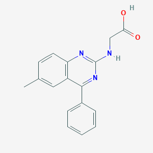 2-[(6-Methyl-4-phenylquinazolin-2-yl)amino]acetic acid - 333749-21-6