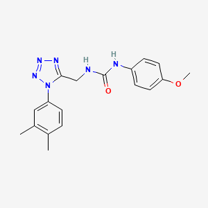 1-((1-(3,4-dimethylphenyl)-1H-tetrazol-5-yl)methyl)-3-(4-methoxyphenyl)urea - 941922-62-9