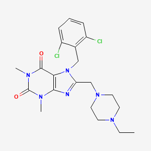 7-(2,6-dichlorobenzyl)-8-((4-ethylpiperazin-1-yl)methyl)-1,3-dimethyl-1H-purine-2,6(3H,7H)-dione - 868146-90-1
