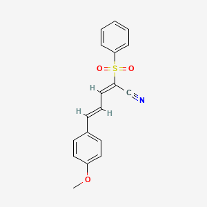 (2E,4E)-2-(benzenesulfonyl)-5-(4-methoxyphenyl)penta-2,4-dienenitrile - 140138-86-9