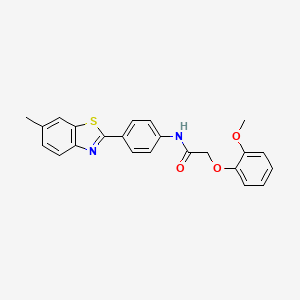 2-(2-methoxyphenoxy)-N-[4-(6-methyl-1,3-benzothiazol-2-yl)phenyl]acetamide - 447427-58-9