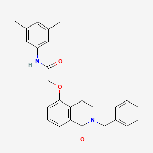 2-((2-benzyl-1-oxo-1,2,3,4-tetrahydroisoquinolin-5-yl)oxy)-N-(3,5-dimethylphenyl)acetamide - 850905-65-6
