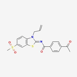 (Z)-4-acetyl-N-(3-allyl-6-(methylsulfonyl)benzo[d]thiazol-2(3H)-ylidene)benzamide - 865175-49-1