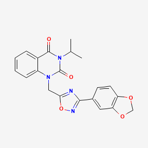 1-((3-(benzo[d][1,3]dioxol-5-yl)-1,2,4-oxadiazol-5-yl)methyl)-3-isopropylquinazoline-2,4(1H,3H)-dione - 1105221-09-7