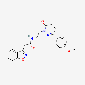2-(benzo[d]isoxazol-3-yl)-N-(2-(3-(4-ethoxyphenyl)-6-oxopyridazin-1(6H)-yl)ethyl)acetamide - 1219911-50-8