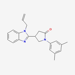 1-(3,5-Dimethylphenyl)-4-(1-prop-2-enylbenzimidazol-2-yl)pyrrolidin-2-one - 847396-74-1