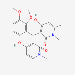 3,3'-((2,3-dimethoxyphenyl)methylene)bis(4-hydroxy-1,6-dimethylpyridin-2(1H)-one) - 883085-90-3
