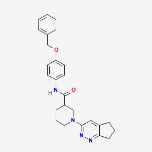 N-[4-(benzyloxy)phenyl]-1-{5H,6H,7H-cyclopenta[c]pyridazin-3-yl}piperidine-3-carboxamide - 2097865-74-0