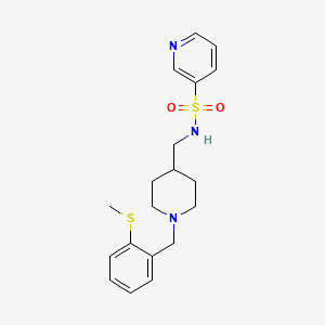 N-((1-(2-(methylthio)benzyl)piperidin-4-yl)methyl)pyridine-3-sulfonamide - 1235643-69-2