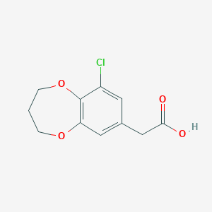 (9-Chloro-3,4-dihydro-2H-benzo[b][1,4]dioxepin-7-yl)-acetic acid - 874623-17-3