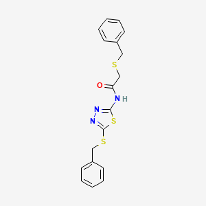 2-(benzylthio)-N-(5-(benzylthio)-1,3,4-thiadiazol-2-yl)acetamide - 477215-68-2