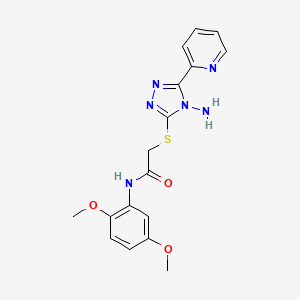 2-{[4-amino-5-(pyridin-2-yl)-4H-1,2,4-triazol-3-yl]sulfanyl}-N-(2,5-dimethoxyphenyl)acetamide - 905765-81-3