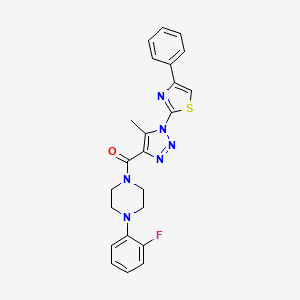 (4-(2-fluorophenyl)piperazin-1-yl)(5-methyl-1-(4-phenylthiazol-2-yl)-1H-1,2,3-triazol-4-yl)methanone - 1251564-44-9