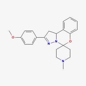 2-(4-Methoxyphenyl)-1'-methyl-1,10b-dihydrospiro[benzo[e]pyrazolo[1,5-c][1,3]oxazine-5,4'-piperidine] - 375829-37-1