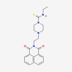 4-(2-{2,4-dioxo-3-azatricyclo[7.3.1.0^{5,13}]trideca-1(12),5,7,9(13),10-pentaen-3-yl}ethyl)-N-ethylpiperazine-1-carbothioamide - 496777-26-5