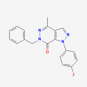 6-benzyl-1-(4-fluorophenyl)-4-methyl-1H-pyrazolo[3,4-d]pyridazin-7(6H)-one - 955850-90-5