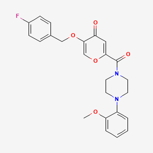 5-((4-fluorobenzyl)oxy)-2-(4-(2-methoxyphenyl)piperazine-1-carbonyl)-4H-pyran-4-one - 1021093-57-1