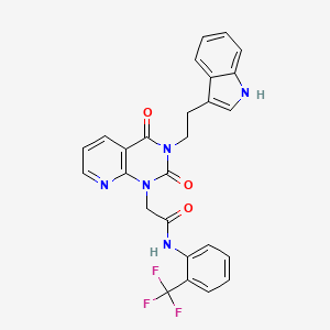 2-{3-[2-(1H-indol-3-yl)ethyl]-2,4-dioxo-1H,2H,3H,4H-pyrido[2,3-d]pyrimidin-1-yl}-N-[2-(trifluoromethyl)phenyl]acetamide - 902921-56-6