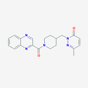 6-Methyl-2-{[1-(quinoxaline-2-carbonyl)piperidin-4-yl]methyl}-2,3-dihydropyridazin-3-one - 2195952-63-5