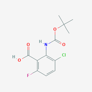 3-Chloro-6-fluoro-2-[(2-methylpropan-2-yl)oxycarbonylamino]benzoic acid - 2248407-28-3
