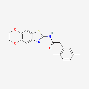 N-(6,7-dihydro-[1,4]dioxino[2,3-f][1,3]benzothiazol-2-yl)-2-(2,5-dimethylphenyl)acetamide - 921810-75-5