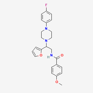 N-(2-(4-(4-fluorophenyl)piperazin-1-yl)-2-(furan-2-yl)ethyl)-4-methoxybenzamide - 877632-03-6