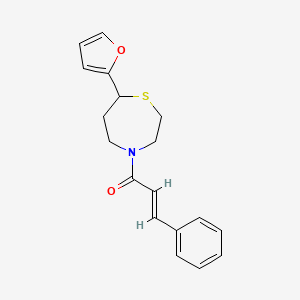 (E)-1-(7-(furan-2-yl)-1,4-thiazepan-4-yl)-3-phenylprop-2-en-1-one - 1799242-11-7