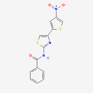 N-[4-(4-nitrothiophen-2-yl)-1,3-thiazol-2-yl]benzamide - 476323-42-9