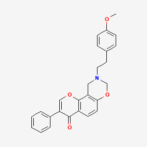 9-(4-methoxyphenethyl)-3-phenyl-9,10-dihydrochromeno[8,7-e][1,3]oxazin-4(8H)-one - 929440-82-4