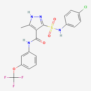 3-[(4-chlorophenyl)sulfamoyl]-5-methyl-N-[3-(trifluoromethoxy)phenyl]-1H-pyrazole-4-carboxamide - 1305277-39-7