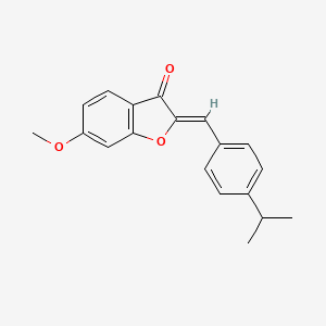 (Z)-2-(4-isopropylbenzylidene)-6-methoxybenzofuran-3(2H)-one - 858758-42-6