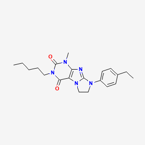 6-(4-Ethylphenyl)-4-methyl-2-pentyl-7,8-dihydropurino[7,8-a]imidazole-1,3-dione - 872840-61-4