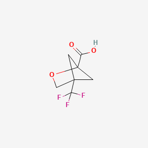 4-(Trifluoromethyl)-2-oxabicyclo[2.1.1]hexane-1-carboxylic acid - 2287318-89-0