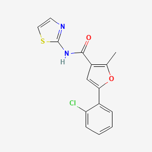 5-(2-chlorophenyl)-2-methyl-N-(1,3-thiazol-2-yl)furan-3-carboxamide - 875285-96-4
