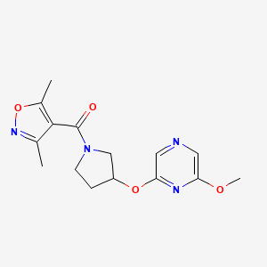 (3,5-Dimethylisoxazol-4-yl)(3-((6-methoxypyrazin-2-yl)oxy)pyrrolidin-1-yl)methanone - 2034254-80-1