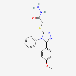 2-{[5-(4-methoxyphenyl)-4-phenyl-4H-1,2,4-triazol-3-yl]sulfanyl}acetohydrazide - 107645-46-5