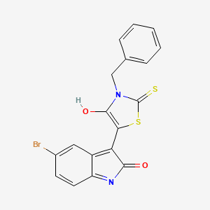 (Z)-3-benzyl-5-(5-bromo-2-oxoindolin-3-ylidene)-2-thioxothiazolidin-4-one - 303798-65-4